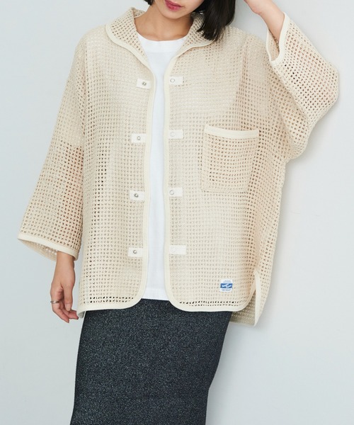 ARMY TWILL（アーミーツイル）の「【ARMY TWILL】Cotton Mesh Shirt AM-2513006（シャツ/ブラウス・メンズ・アイボリー/ブラック・S）」の3枚目の写真