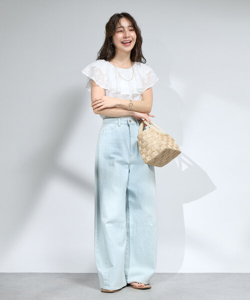 La boutique BonBon(ラブティックボンボン)の「パールハンドルブレードバスケットS(トートバッグ・レディース・ベージュ・FREE)」の8枚目の写真