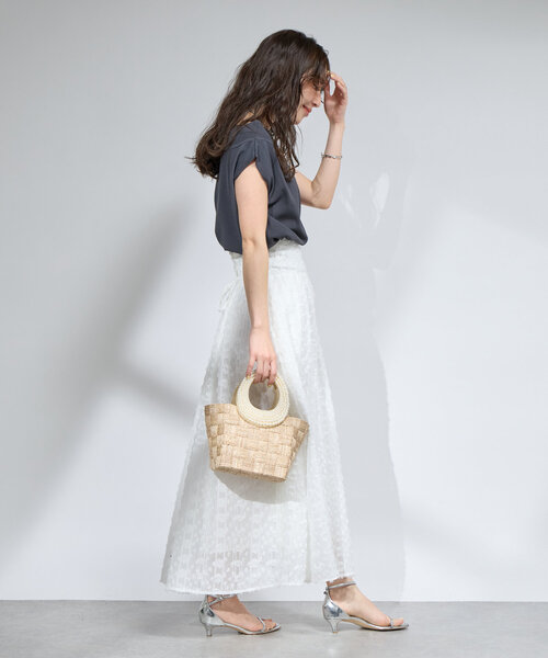 La boutique BonBon(ラブティックボンボン)の「パールハンドルブレードバスケットS(トートバッグ・レディース・ベージュ・FREE)」の11枚目の写真