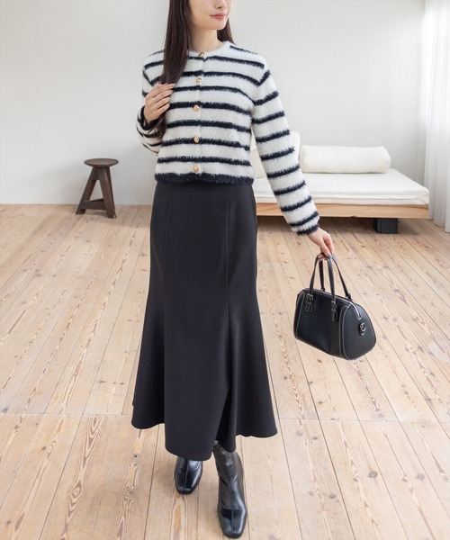 CLEAR BASIC（クリアベーシック）の「【低身長対応／サイズ展開あり】ロング丈ベージックマーメイドスカート[オフィスカジュアル 着回し抜群]≪再入荷≫（スカート・レディース・アイボリー/ブラック・S/M/XS/PS）」の17枚目の写真