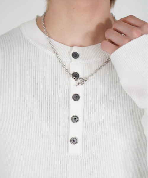 Chikashitsu +（チカシツプラス）の「【Chikashitsu +】anchor chain necklace / 【チカシツプラス】アンカーチェーンネックレスシルバーネックレス（ネックレス・メンズ・シルバー・ONE SIZE）」の4枚目の写真