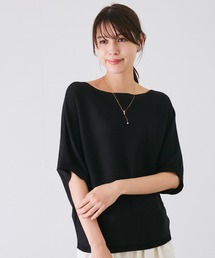 Jayro（ジャイロ）の「ドルマン5分袖ラメニット（Tシャツ/カットソー）」