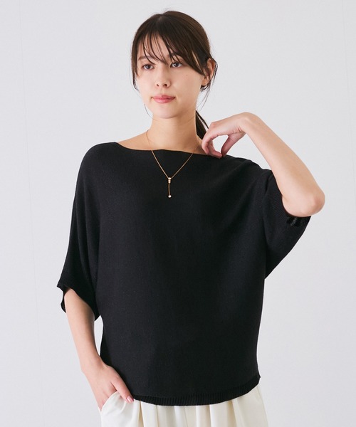 Jayro(ジャイロ)の「ドルマン5分袖ラメニット(Tシャツ/カットソー・レディース・ブラック/グレー/ホワイト系その他/ピンク/ベージュ・FREE)」の19枚目の写真