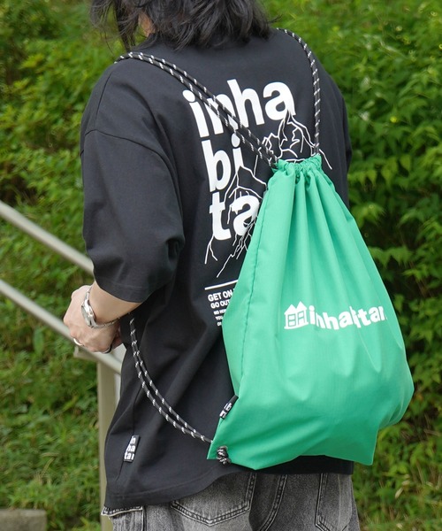 インハビタント　リュック新品 25SS【INHABITANT】ワンポイント ブランドロゴプリント