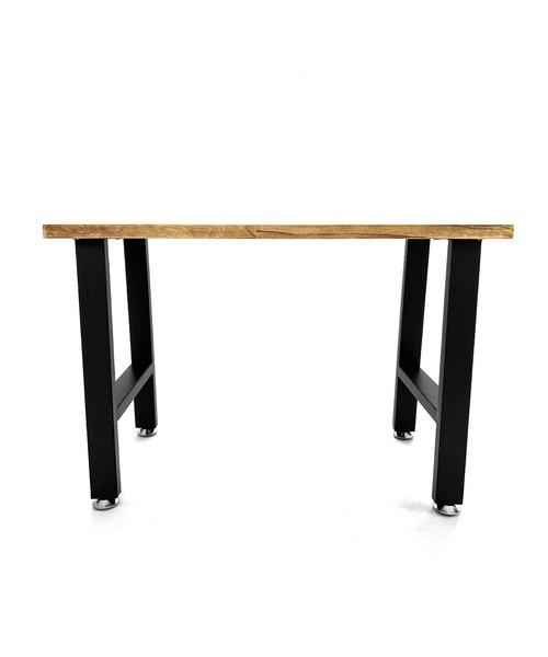 【未来工房】一点物ですパイン材　アイアンレッグのカフェテーブル ハンドメイド パイン材 アイアンレッグのカフェテーブル ハンドメイド <未来