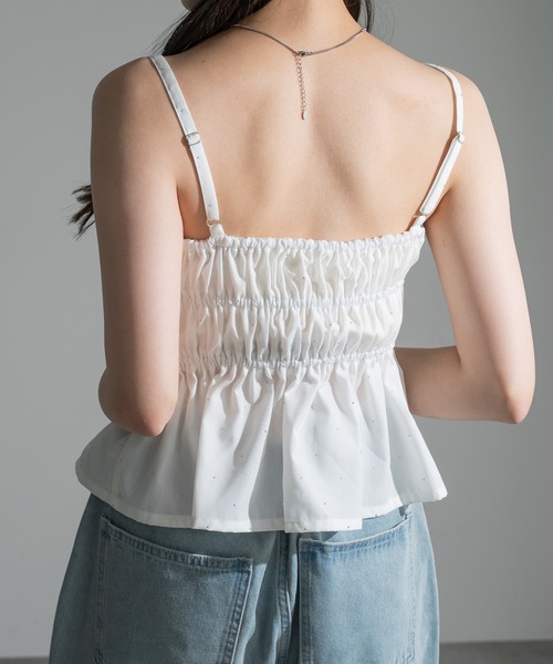 apres jour mignon（アプレジュールミニョン）の「シャーリングビスチェ【ZOZOTOWN限定アイテム】（その他トップス・レディース・オフホワイト/ブラック/レッド/ネイビー/その他・フリー/X-LARGE）」の19枚目の写真