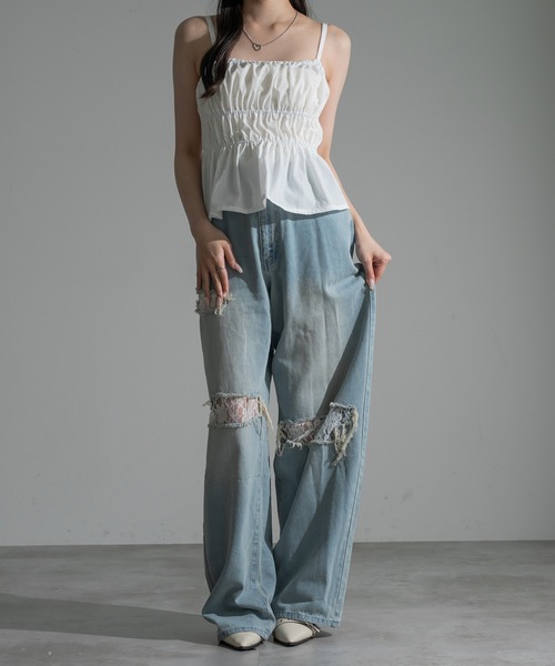 apres jour mignon（アプレジュールミニョン）の「シャーリングビスチェ【ZOZOTOWN限定アイテム】（その他トップス・レディース・オフホワイト/ブラック/レッド/ネイビー/その他・フリー/X-LARGE）」の21枚目の写真