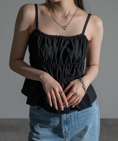 apres jour mignon（アプレジュールミニョン）の「シャーリングビスチェ【ZOZOTOWN限定アイテム】（その他トップス・レディース・オフホワイト/ブラック/レッド/ネイビー/その他・フリー/X-LARGE）」の22枚目の写真