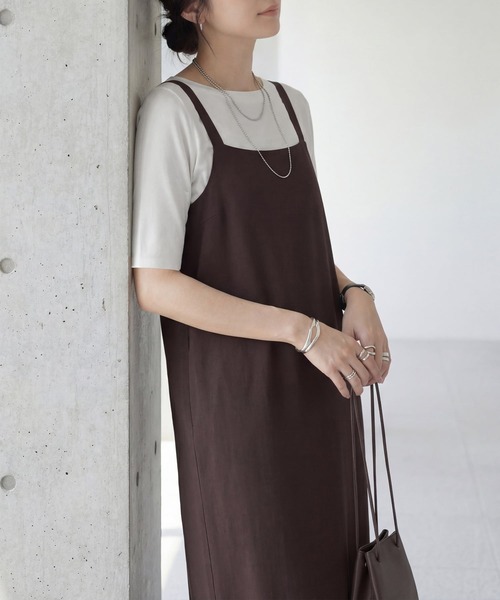 STYLE DELI(スタイルデリ)の「サラッとした5分袖ボートネックニットB(ニット/セーター・レディース・ブラック/ホワイト/イエロー・MEDIUM)」の10枚目の写真