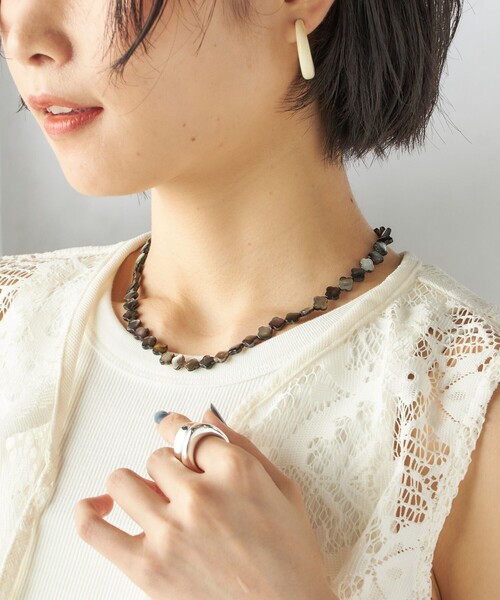 新着 フラワー シェル ネックレス（ネックレス）｜SHIPS（シップス アクセサリー