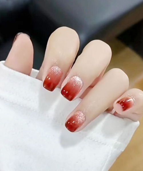 shoppinggo(ショッピングゴー)の「ネイルチップ ショート(ネイルシール/ネイルチップ・レディース・ワインレッド・FREE)」の1枚目の写真