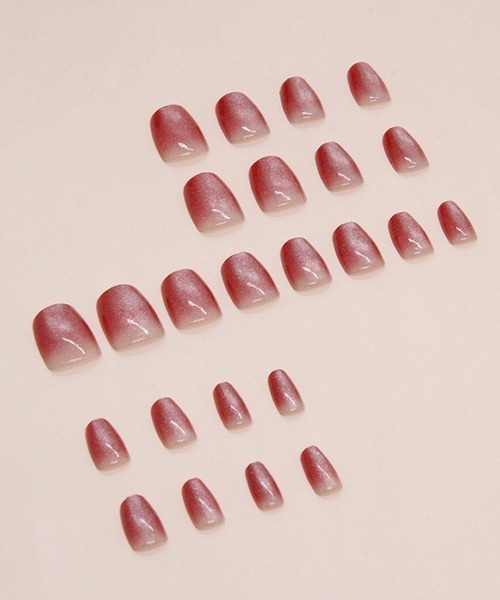 shoppinggo(ショッピングゴー)の「ネイルチップ ショート(ネイルシール/ネイルチップ・レディース・ワインレッド・FREE)」の3枚目の写真