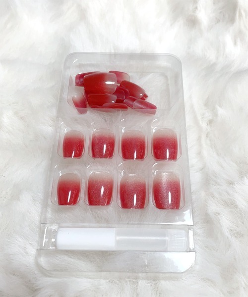 shoppinggo(ショッピングゴー)の「ネイルチップ ショート(ネイルシール/ネイルチップ・レディース・ワインレッド・FREE)」の4枚目の写真