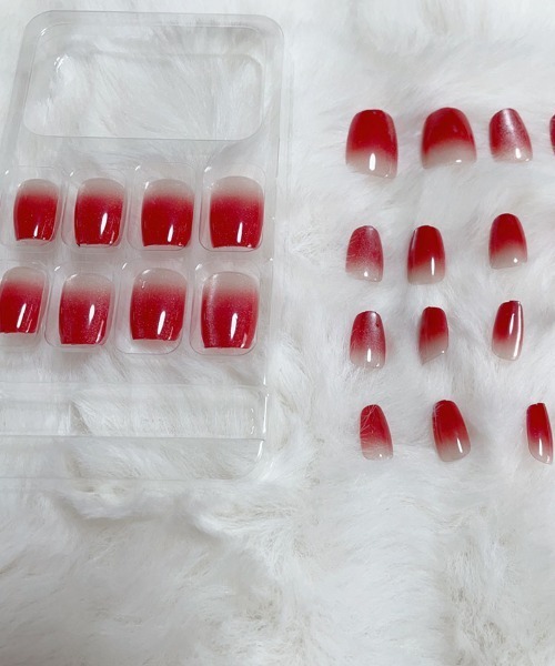 shoppinggo(ショッピングゴー)の「ネイルチップ ショート(ネイルシール/ネイルチップ・レディース・ワインレッド・FREE)」の8枚目の写真