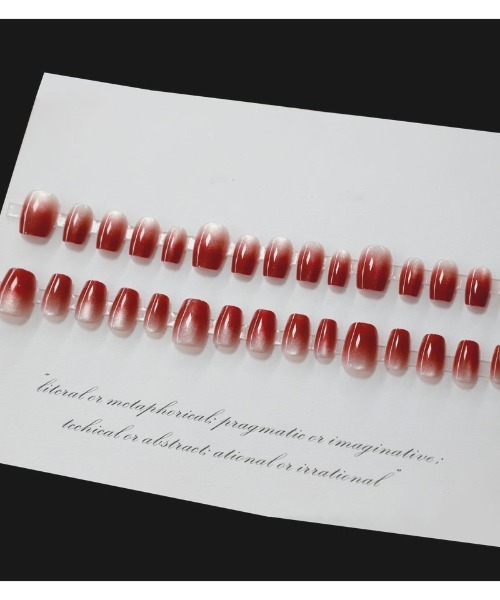 shoppinggo(ショッピングゴー)の「ネイルチップ ショート(ネイルシール/ネイルチップ・レディース・ワインレッド・FREE)」の9枚目の写真