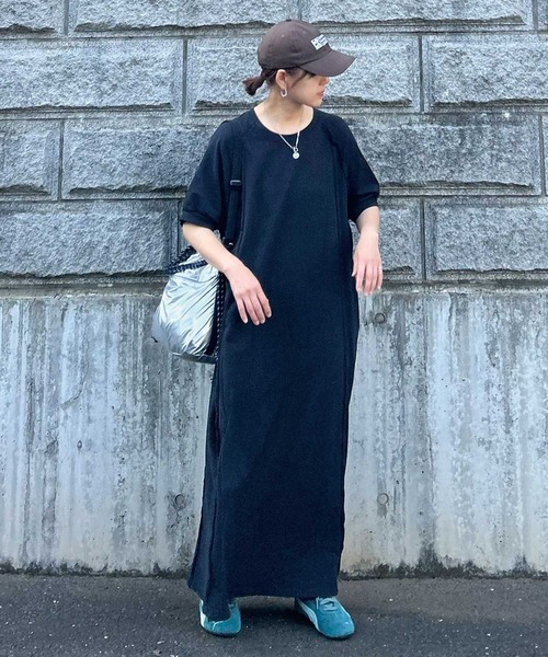 CORNERS by KR（コーナーズバイケーアール）の「【CORNERS by KR】ピグメントデザインカットロングワンピース（ワンピース・レディース・カーキ/ブラック/チャコールグレー・L/M）」の17枚目の写真