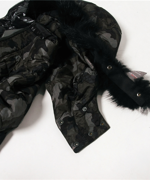 AKM x DUVETICA border hooded jacket（ダウンジャケット/コート）｜DUVETICA（デュベティカ）