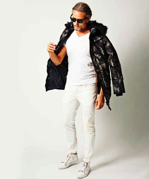 AKM x DUVETICA border hooded jacket（ダウンジャケット/コート）｜DUVETICA（デュベティカ）