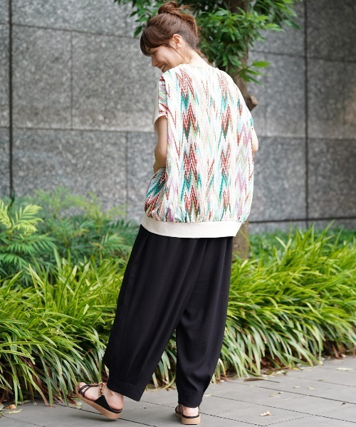 チチカカ（チチカカ）の「バックキカコンビプルオーバー（Tシャツ/カットソー・レディース・ブラック/パープル/アイボリー・FREE）」の5枚目の写真