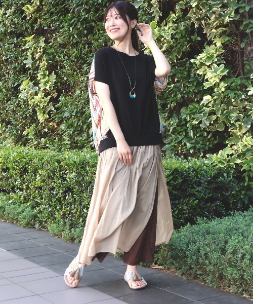 チチカカ（チチカカ）の「バックキカコンビプルオーバー（Tシャツ/カットソー・レディース・ブラック/パープル/アイボリー・FREE）」の9枚目の写真