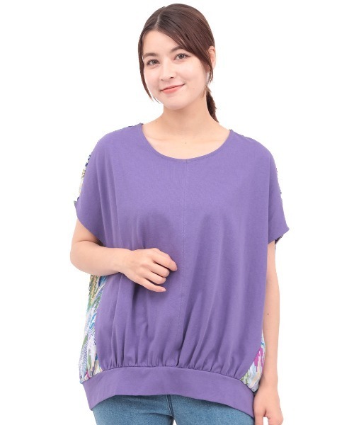 チチカカ（チチカカ）の「バックキカコンビプルオーバー（Tシャツ/カットソー・レディース・ブラック/パープル/アイボリー・FREE）」の13枚目の写真