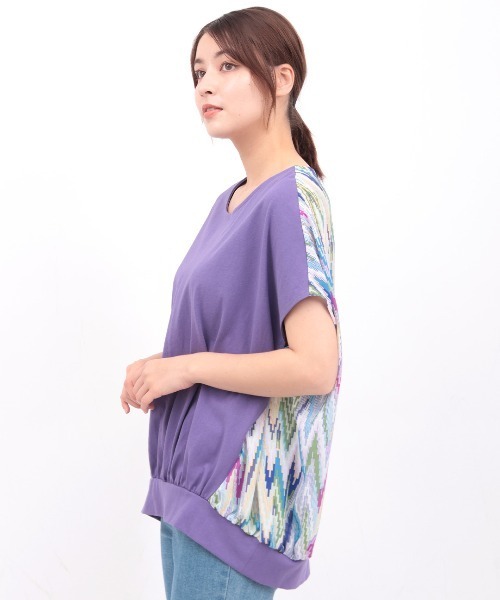 チチカカ（チチカカ）の「バックキカコンビプルオーバー（Tシャツ/カットソー・レディース・ブラック/パープル/アイボリー・FREE）」の14枚目の写真