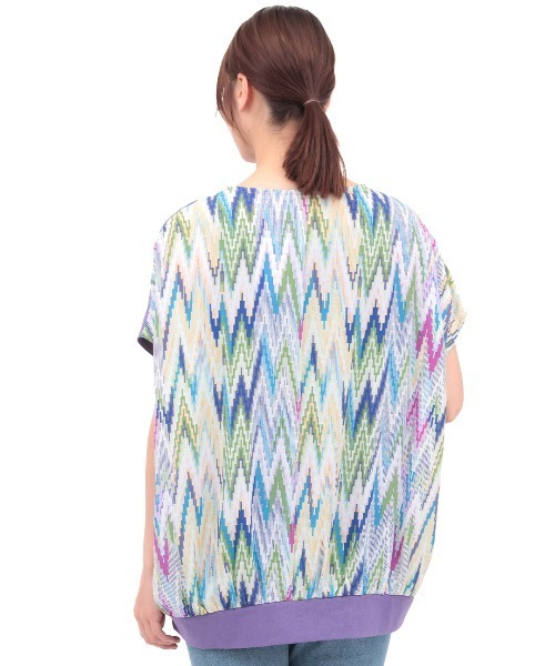 チチカカ（チチカカ）の「バックキカコンビプルオーバー（Tシャツ/カットソー・レディース・ブラック/パープル/アイボリー・FREE）」の16枚目の写真