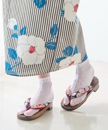 足底綿ドット柄レース足袋ソックス13cm丈