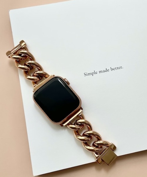 zandy(ズィーアンドワイ)の「ZANDY チャンキーチェーン(デジタル腕時計・レディース・ブラック/ゴールド/ピンクゴールド/シルバー・SMALL/MEDIUM)」の4枚目の写真