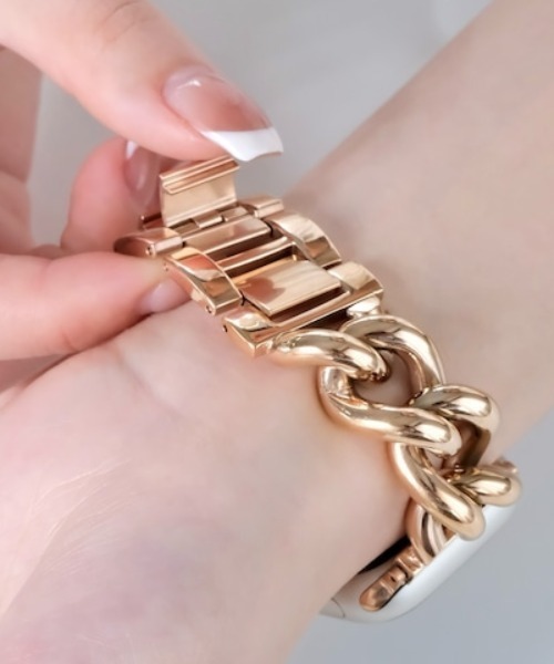 zandy(ズィーアンドワイ)の「ZANDY チャンキーチェーン(デジタル腕時計・レディース・ブラック/ゴールド/ピンクゴールド/シルバー・SMALL/MEDIUM)」の12枚目の写真