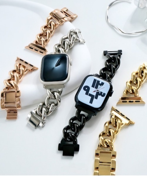 zandy(ズィーアンドワイ)の「ZANDY チャンキーチェーン(デジタル腕時計・レディース・ブラック/ゴールド/ピンクゴールド/シルバー・SMALL/MEDIUM)」の8枚目の写真