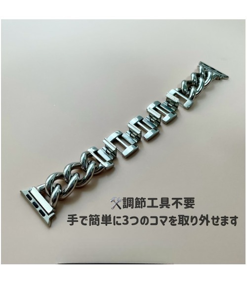 zandy(ズィーアンドワイ)の「ZANDY チャンキーチェーン(デジタル腕時計・レディース・ブラック/ゴールド/ピンクゴールド/シルバー・SMALL/MEDIUM)」の6枚目の写真