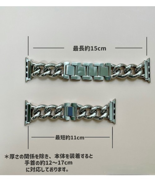 zandy(ズィーアンドワイ)の「ZANDY チャンキーチェーン(デジタル腕時計・レディース・ブラック/ゴールド/ピンクゴールド/シルバー・SMALL/MEDIUM)」の15枚目の写真