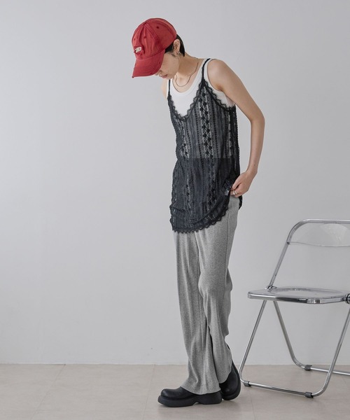 JEANASIS（ジーナシス）の「【miller】リブフレアパンツ/572268（その他パンツ・レディース・レッド/グレー・FREE）」の11枚目の写真