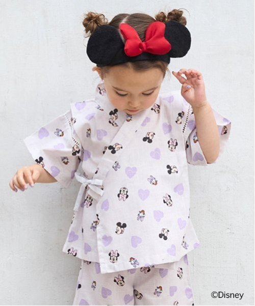 petit main（プティマイン）の「【Disney】総柄甚平（浴衣・キッズ・ライトブルー/ライトピンク・130cm/100cm/110cm/90cm/80ｃｍ/120cm）」の4枚目の写真