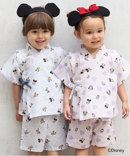 petit main（プティマイン）の「【Disney】総柄甚平（浴衣・キッズ・ライトブルー/ライトピンク・130cm/100cm/110cm/90cm/80ｃｍ/120cm）」の6枚目の写真