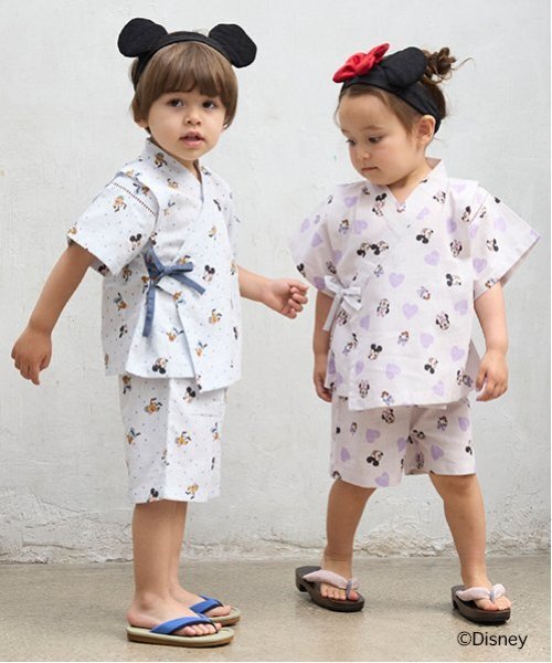 petit main（プティマイン）の「【Disney】総柄甚平（浴衣・キッズ・ライトブルー/ライトピンク・130cm/100cm/110cm/90cm/80ｃｍ/120cm）」の9枚目の写真