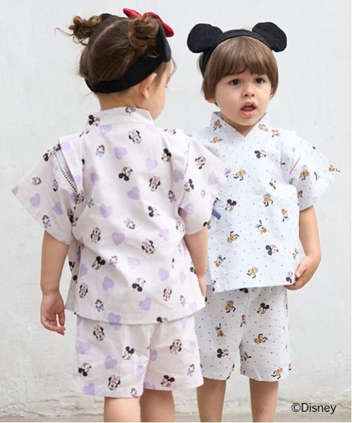 petit main（プティマイン）の「【Disney】総柄甚平（浴衣・キッズ・ライトブルー/ライトピンク・130cm/100cm/110cm/90cm/80ｃｍ/120cm）」の10枚目の写真