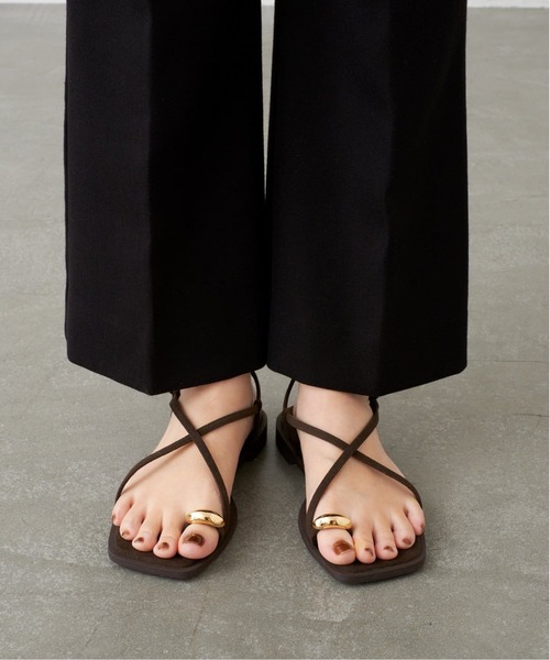 LE TALON（ルタロン）の「《追加4》GRISEメタルリングクロストングサンダル（サンダル・レディース・ブラウン・SMALL/MEDIUM/LARGE/X-LARGE）」の6枚目の写真