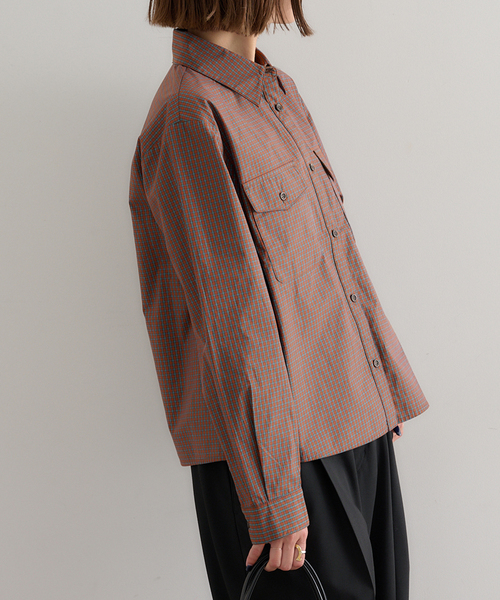 U by SPICK&SPAN(ユーバイスピックアンドスパン)の「チェックシャツ(シャツ/ブラウス・レディース・ブラウン/ブルー・FREE)」の19枚目の写真