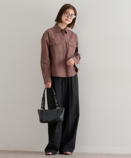 U by SPICK&SPAN(ユーバイスピックアンドスパン)の「チェックシャツ(シャツ/ブラウス・レディース・ブラウン/ブルー・FREE)」の15枚目の写真