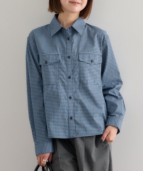 U by SPICK&SPAN(ユーバイスピックアンドスパン)の「チェックシャツ(シャツ/ブラウス・レディース・ブラウン/ブルー・FREE)」の11枚目の写真