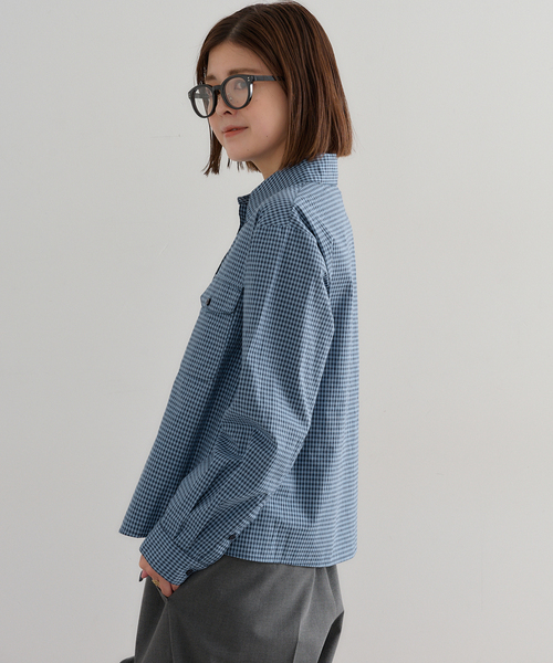 U by SPICK&SPAN(ユーバイスピックアンドスパン)の「チェックシャツ(シャツ/ブラウス・レディース・ブラウン/ブルー・FREE)」の9枚目の写真