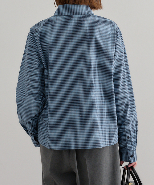 U by SPICK&SPAN(ユーバイスピックアンドスパン)の「チェックシャツ(シャツ/ブラウス・レディース・ブラウン/ブルー・FREE)」の8枚目の写真