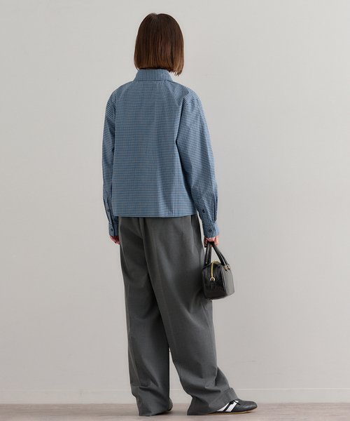 U by SPICK&SPAN(ユーバイスピックアンドスパン)の「チェックシャツ(シャツ/ブラウス・レディース・ブラウン/ブルー・FREE)」の3枚目の写真