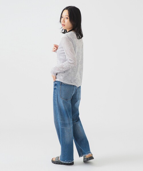 B:MING by BEAMS(ビーミングバイビームス)の「シアー ベロア ロングスリーブ Tシャツ(Tシャツ/カットソー・レディース・ブラック/ブラック系その他2/ブルー系その他・ONE SIZE)」の12枚目の写真