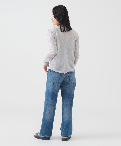 B:MING by BEAMS(ビーミングバイビームス)の「シアー ベロア ロングスリーブ Tシャツ(Tシャツ/カットソー・レディース・ブラック/ブラック系その他2/ブルー系その他・ONE SIZE)」の13枚目の写真