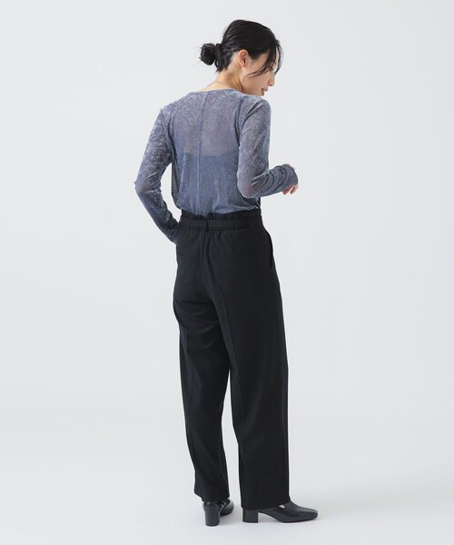 B:MING by BEAMS(ビーミングバイビームス)の「シアー ベロア ロングスリーブ Tシャツ(Tシャツ/カットソー・レディース・ブラック/ブラック系その他2/ブルー系その他・ONE SIZE)」の22枚目の写真