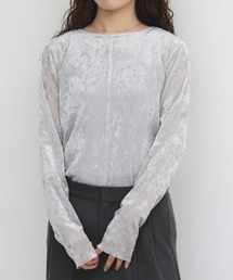 B:MING by BEAMS | シアー ベロア ロングスリーブ Tシャツ(Tシャツ/カットソー)
