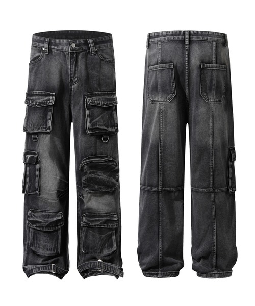 セール】Vintage design cargo denim pants/ヴィンテージ